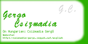 gergo csizmadia business card